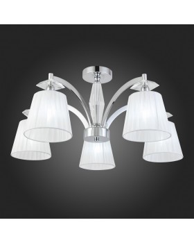 SL1756.102.05 Светильник потолочный ST-Luce Хром/Светло-серый E14 5*40W BELLO-foto5