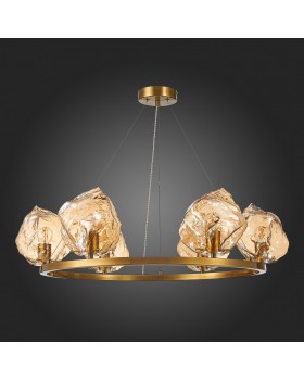 SL1175.303.06 Люстра подвесная ST-Luce латунь/янтарный E14 6*40W Portici-foto4