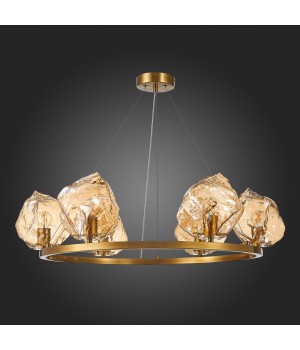 SL1175.303.06 Люстра подвесная ST-Luce латунь/янтарный E14 6*40W Portici-foto4