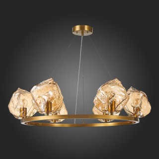 SL1175.303.06 Люстра подвесная ST-Luce латунь/янтарный E14 6*40W Portici-foto4