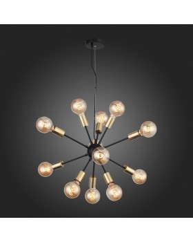 SL437.403.12 Люстра подвесная ST-Luce Черный, Золото E27 12*60W FOGLIONE-foto7