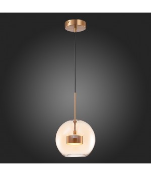 SL1133.333.01 Светильник подвесной ST-Luce Латунь/Коньячный LED 1*7W 3000K BOPONE-foto5