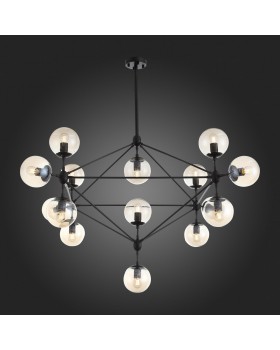 SL549.403.15 Люстра потолочная ST-Luce Черный/Янтарный E27 15*40W STAMPO-foto4