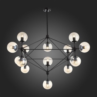 SL549.403.15 Люстра потолочная ST-Luce Черный/Янтарный E27 15*40W STAMPO-foto4