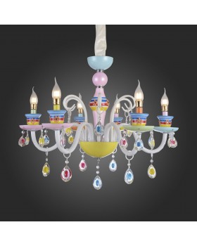SL673.783.06 Люстра подвесная ST-Luce Разноцветный/Разноцветный E14 6*40W ORNATO-foto7