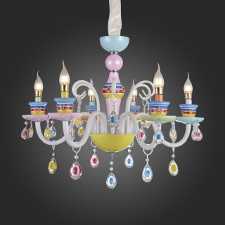 SL673.783.06 Люстра подвесная ST-Luce Разноцветный/Разноцветный E14 6*40W ORNATO-foto7