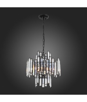 SL665.443.06 Люстра подвесная ST-Luce Черный/Черный, Прозрачный E14 6*40W CHIAREZZA-foto5