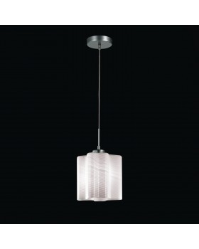 SL117.503.01 Светильник подвесной ST-Luce Серебристый/Белый с полосками E27 1*60W ONDE-foto4