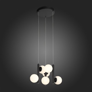 SL395.403.06 Люстра подвесная ST-Luce Черный/Белый LED 6*8W 4000K DONOLO-foto3