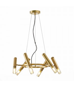 SL1236.203.06 Люстра подвесная ST-Luce Золотистый/Коньячный, Золотистый G9 6*5W ECLIP-foto3