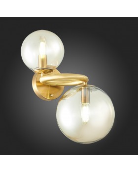 SL1162.301.02 Светильник настенный ST-Luce Латунь/Коньячный E14 2*40W GORIZIA-foto5