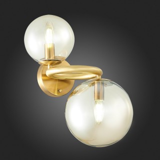 SL1162.301.02 Светильник настенный ST-Luce Латунь/Коньячный E14 2*40W GORIZIA-foto5