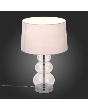 SL970.104.01 Прикроватная лампа ST-Luce Хром, Прозрачное стекло/Белый E27 1*60W (из 2-х коробок) AMPOLLA-foto8