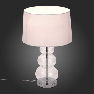 SL970.104.01 Прикроватная лампа ST-Luce Хром, Прозрачное стекло/Белый E27 1*60W (из 2-х коробок) AMPOLLA-foto8