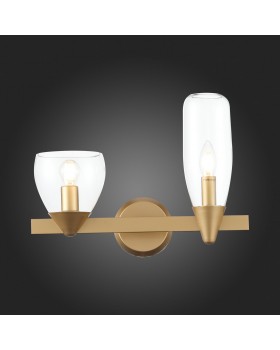 SL1119.201.02 Светильник настенный ST-Luce Золотистый/Прозрачный E14 2*40W TENERESA-foto7