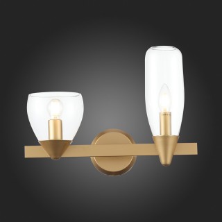 SL1119.201.02 Светильник настенный ST-Luce Золотистый/Прозрачный E14 2*40W TENERESA-foto7