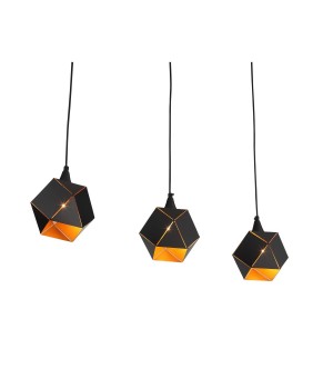 SL258.403.03 Люстра подвесная ST-Luce Черный/Черный, Золото E14 3*40W ENIGMA-foto2