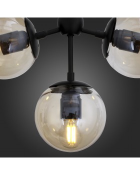 SL549.402.03 Люстра потолочная ST-Luce Черный/Дымчатый E27 3*60W STAMPO-foto9