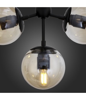 SL549.402.03 Люстра потолочная ST-Luce Черный/Дымчатый E27 3*60W STAMPO-foto9