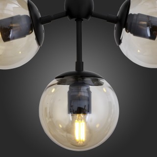 SL549.402.03 Люстра потолочная ST-Luce Черный/Дымчатый E27 3*60W STAMPO-foto9