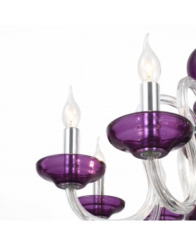 SL757.803.08 Люстра подвесная ST-Luce Хром, Пурпурный/Пурпурный E14 8*40W NINFA-foto2