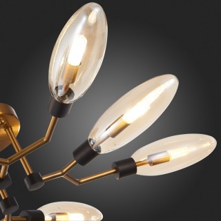 SL1174.302.08 Люстра потолочная ST-Luce Латунь/Коньячный G9 8*5W DESIMA-foto3