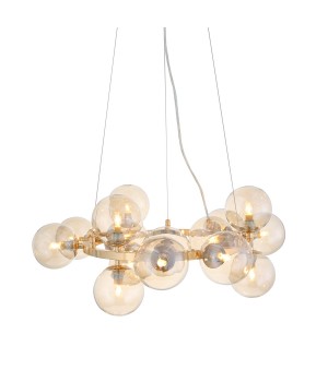 SL435.203.15 Люстра подвесная ST-Luce Золотистый/Коньячный G9 15*5W PARLLAONE-foto2