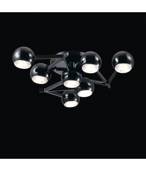 SL853.402.07 Люстра потолочная ST-Luce Черный/Черный, Серебристый E14 7*40W ROTTURA-foto2