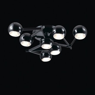 SL853.402.07 Люстра потолочная ST-Luce Черный/Черный, Серебристый E14 7*40W ROTTURA-foto2