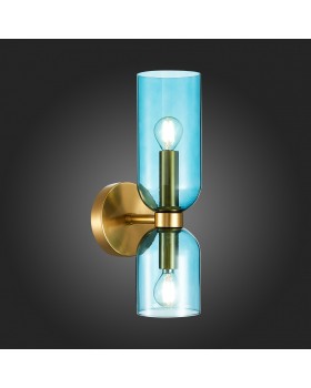 SL1180.211.02 Бра ST-Luce Золотистый/Голубой E14 2*40W TREVISO-foto5