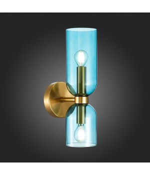 SL1180.211.02 Бра ST-Luce Золотистый/Голубой E14 2*40W TREVISO-foto5