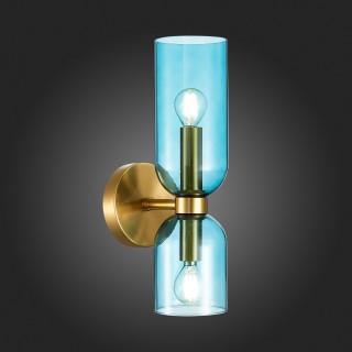 SL1180.211.02 Бра ST-Luce Золотистый/Голубой E14 2*40W TREVISO-foto5