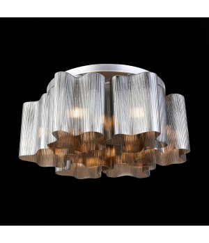 SL117.702.06 Люстра потолочная ST-Luce Серебристый/Дымчатый E27 6*60W ONDE-foto4