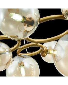 SL1162.303.07 Люстра подвесная ST-Luce Латунь/Коньячный E14 7*40W GORIZIA-foto6