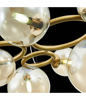 SL1162.303.07 Люстра подвесная ST-Luce Латунь/Коньячный E14 7*40W GORIZIA-foto6