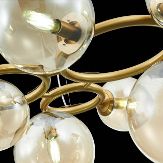 SL1162.303.07 Люстра подвесная ST-Luce Латунь/Коньячный E14 7*40W GORIZIA-foto6