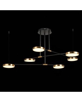 SL1605.403.06 Светильник подвесной ST-Luce Черный/Латунь, Белый LED 6*7,5W 3000K FARONE-foto4