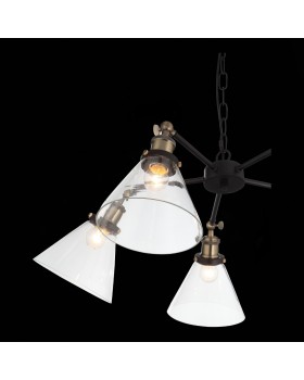 SL237.413.05 Люстра подвесная ST-Luce Черный, Матовое золото/Прозрачный E27 5*60W EVOLUTO-foto6