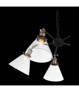 SL237.413.05 Люстра подвесная ST-Luce Черный, Матовое золото/Прозрачный E27 5*60W EVOLUTO-foto6