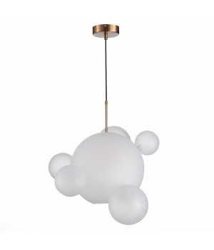 SL1133.513.01 Светильник подвесной ST-Luce Латунь/Белый E27 1*60W BOPONE-foto2