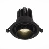 ST701.448.12 Св-к встр. Zoom Черный LED 1*12W 4000K 960Lm Ra90 15°-60° IP20 D115xH95 170-240V ST701