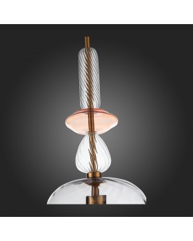 SL1147.403.01 Светильник подвесной ST-Luce Золотистый/Дымчатый E27 1*60W ILLUVIO-foto9