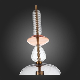 SL1147.403.01 Светильник подвесной ST-Luce Золотистый/Дымчатый E27 1*60W ILLUVIO-foto9