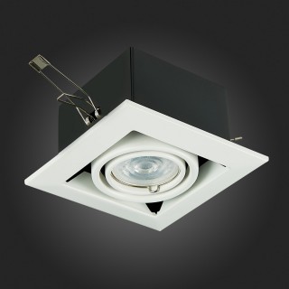 ST250.558.01 Св-к встр. Черный, Белый GU10 1*50W  IP20 L126xW126xH70 220V Без ламп HEMI-foto4