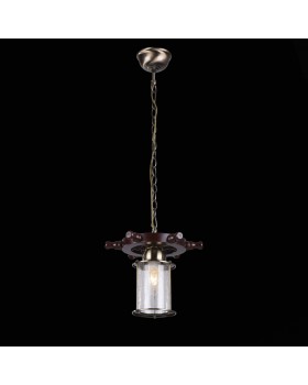 SL150.303.01 Светильник подвесной ST-Luce Бронза, коричневый/Прозрачный с эфектом трещин E27 1*40W VOLANTINO-foto4