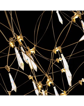 SL797.203.114 Люстра подвесная ST-Luce Золотистый, Шампань LED 114*0,45W 3000K GRAVETTA-foto6