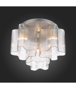 SL117.102.03 Люстра потолочная ST-Luce Серебристый/Прозрачный E27 3*60W ONDE-foto4
