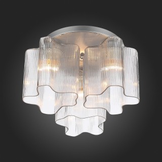 SL117.102.03 Люстра потолочная ST-Luce Серебристый/Прозрачный E27 3*60W ONDE-foto4