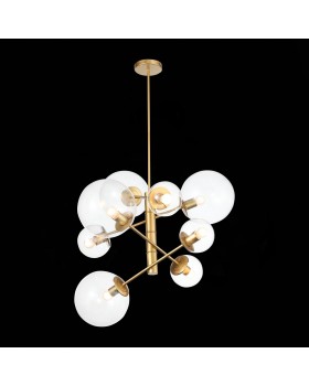 SL1150.203.08 Светильник подвесной ST-Luce Матовое золото/Прозрачный E27 8*40W (из 3-х коробок) LIORA-foto12