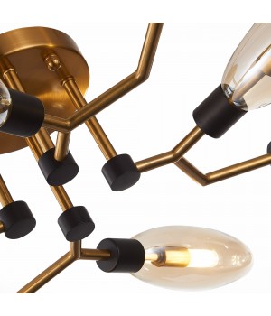 SL1174.302.08 Люстра потолочная ST-Luce Латунь/Коньячный G9 8*5W DESIMA-foto10